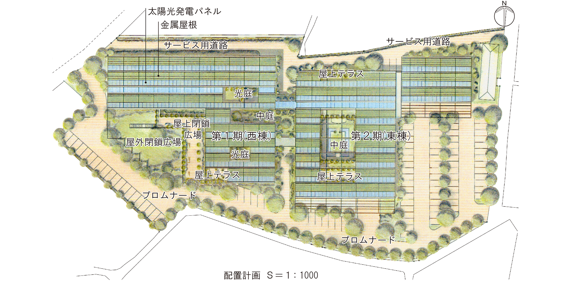 佐藤建築事務所「岡山県立岡山病院計画案」